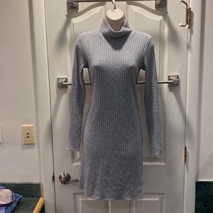 Aritzia/Wilfred  Janice ribbed long sleeve gray dress 👗